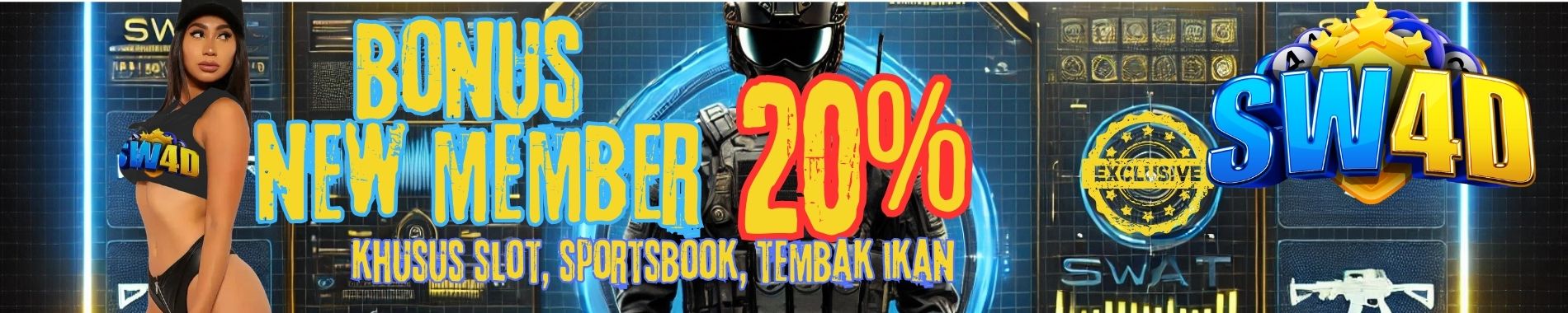 Bonus New Member Slot SW4D Sebesar 20%